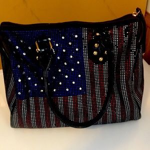 Used Stars and Stripes Bling Gem Satchel